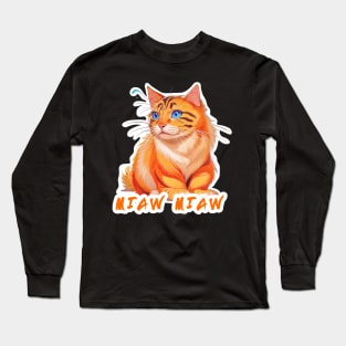 Cat Love: Cat Miaw and Cute Cat Design Long Sleeve T-Shirt